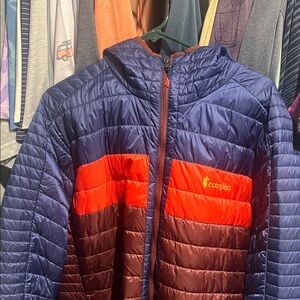 Cotopaxi Navy and Red Puffer Jacket